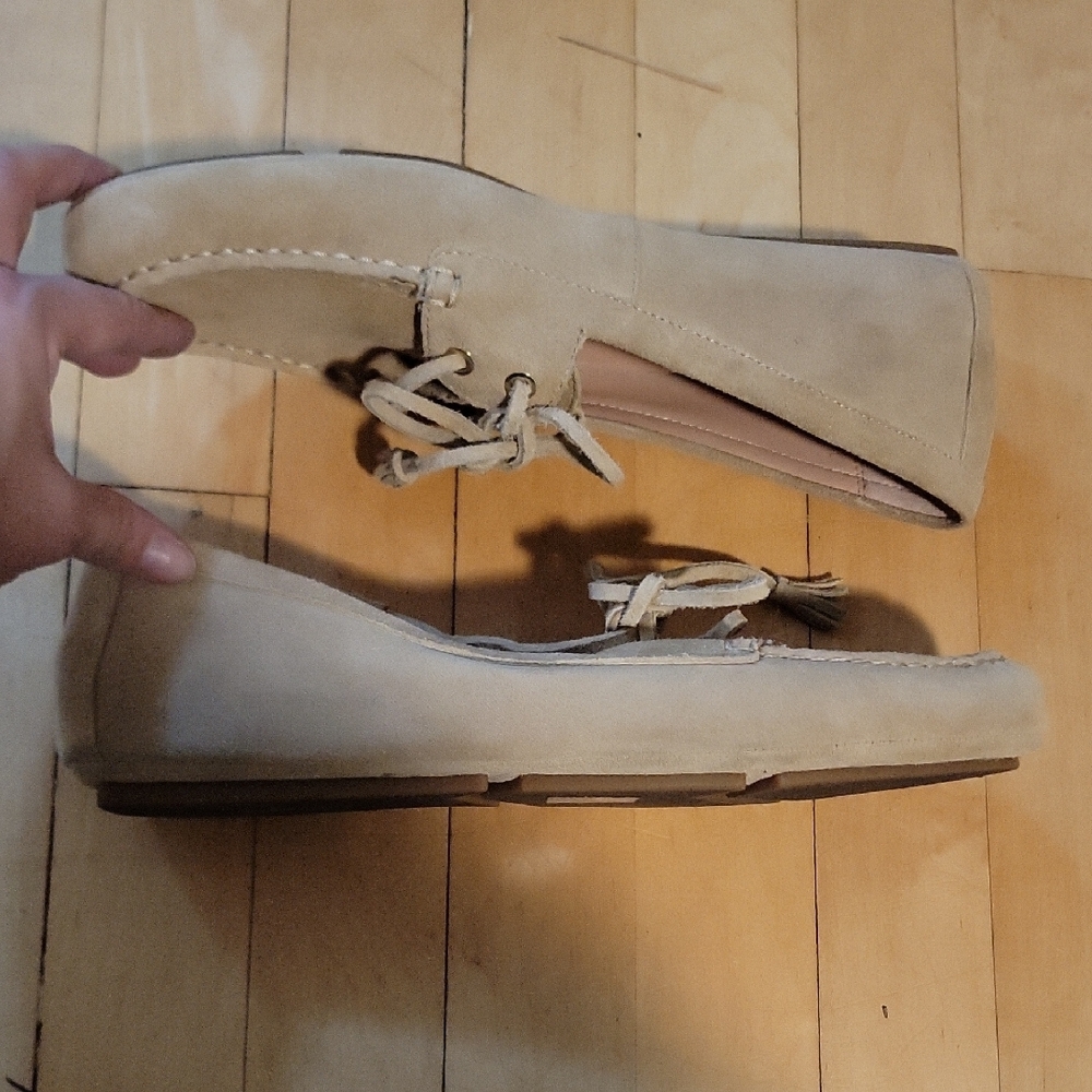 J Crew Tan Suede Moccasin Driving Loafer Boat Shoe - 10 - Picture 5 of 16